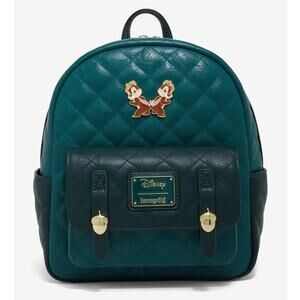 Loungefly Disney Chip N Dale Quilted Mini Backpack NWT